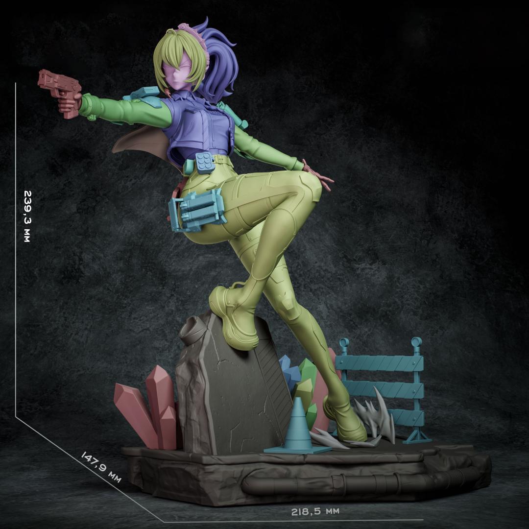 1/8　未塗装未組立　【 朱鸢 ゼンレスゾーンゼロ 】フィギュア　ガレージキット