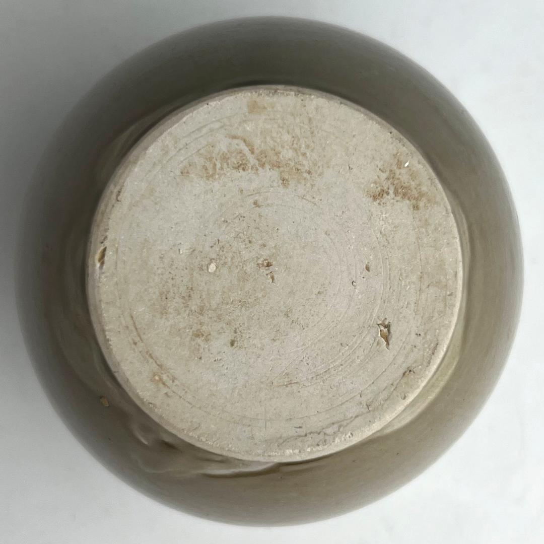 越窯 青磁 青釉四耳壺 中国古玩 中国美術 唐物 擺件 旧家蔵出