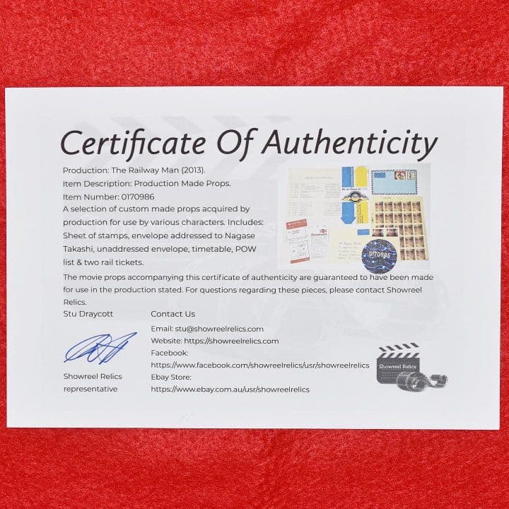 『レイルウェイ 運命の旅路』小道具 切手シート