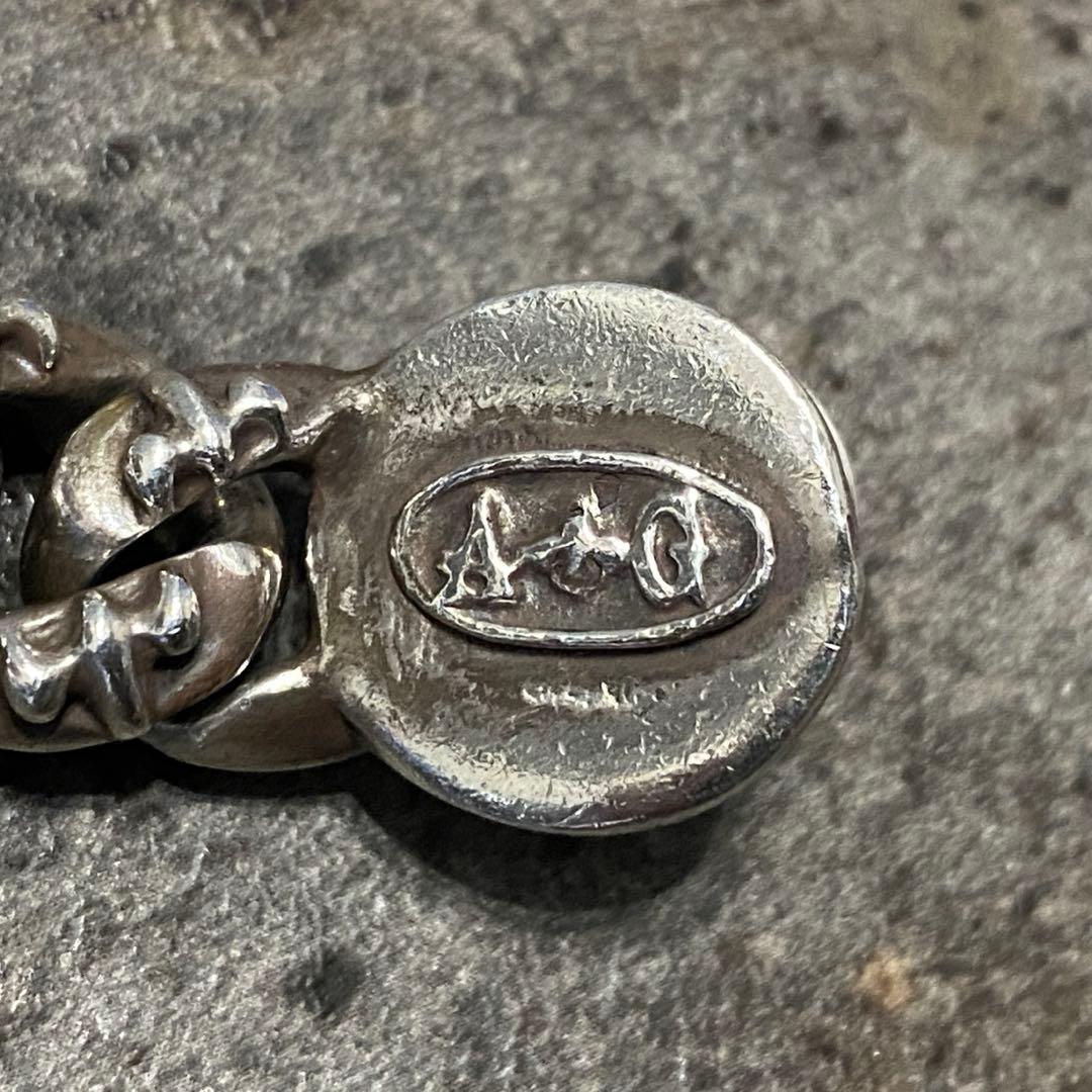 A&G シルバー サファイア クロス フレア ファンシー チェーン ブレスレット