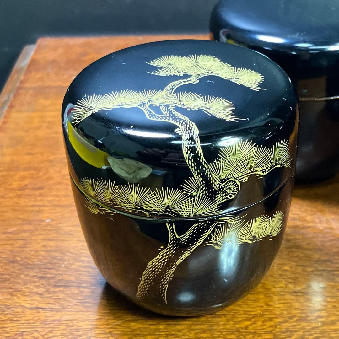 棗 各種 5点 茶道具 金彩 漆棗 中村秀甫 T1031-14