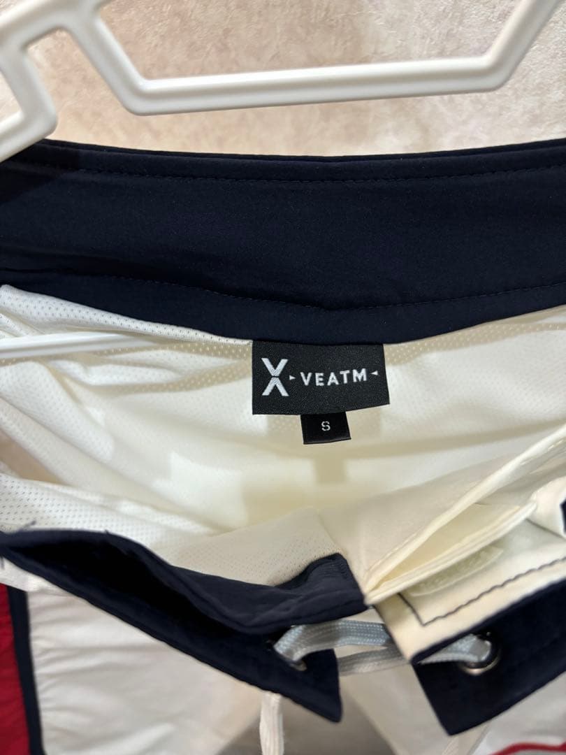 VEATM サーフパンツ　Sサイズ ホワイト/レッド/ネイビー