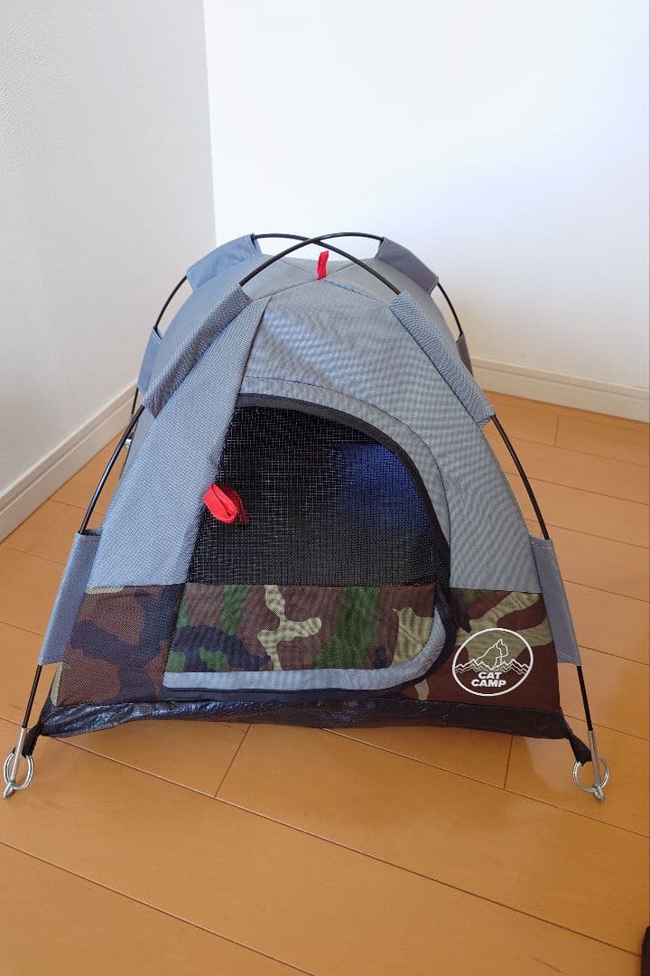 CAT CAMP　テント　ペットテント　猫ベッド　キャットテント　迷彩　カモ柄