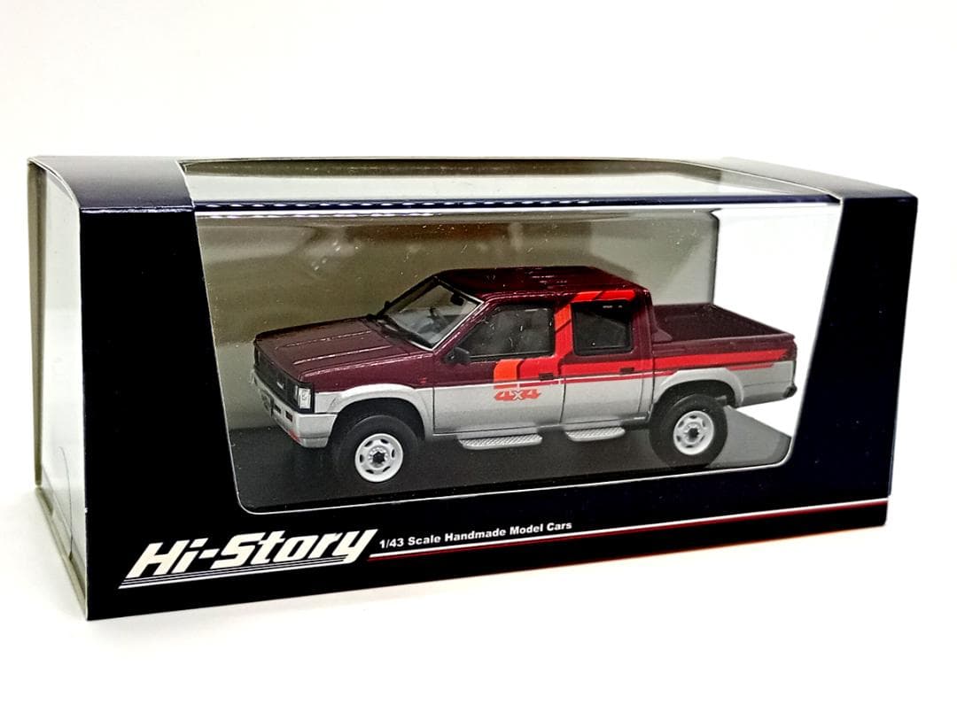 1/43 日産ダットサン 4WD ダブルキャブAD 1985 レッドM/シルバー