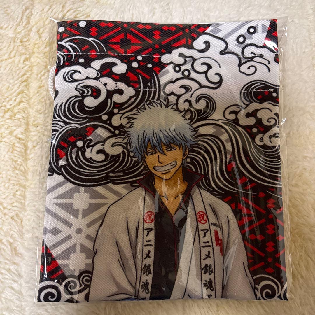 A*a様 銀魂 グッズ タオル、巾着、缶バッジ、ステッカー、ラバスト 坂田銀時