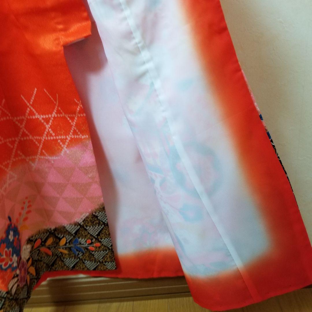 七五三 3歳 【豪華セット】着物・ はこせこセット・作り帯 ・肌襦袢・髪飾り 他