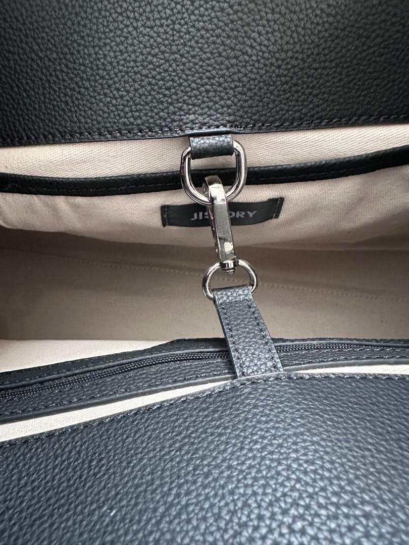 JISTORY 黒 本革　ハンドバッグ