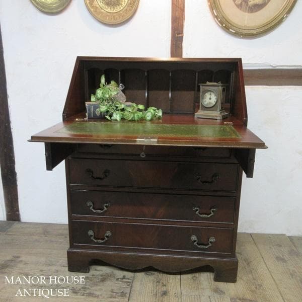 イギリス アンティーク 家具 ライティングビューロー デスク 机 6469d