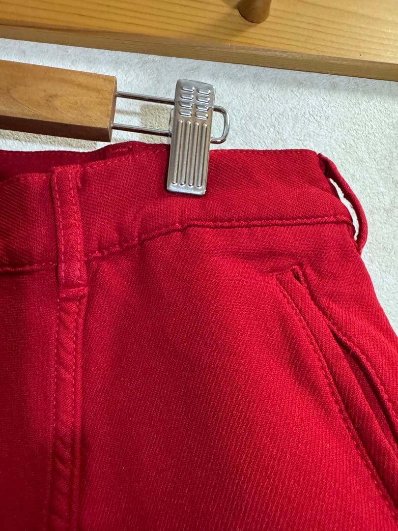 コムデギャルソンオムプリュス　赤 サルエルパンツ フロントボタン　Sサイズ