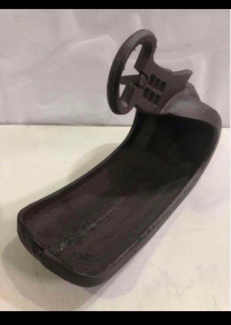 鉄製 アイアン 鎧 あぶみ 馬具 花器 左右セット