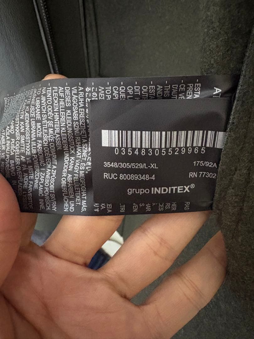 ZARA オリーブグリーン 合成皮革カジュアルコート