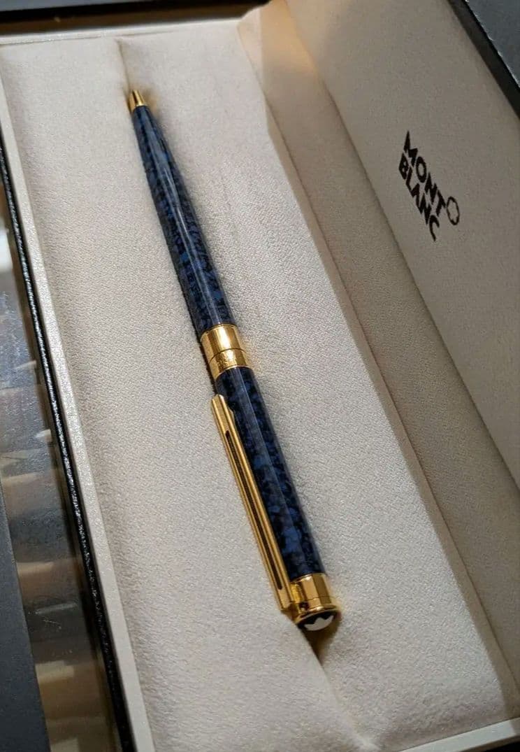 極美品　廃盤　MONTBLANC　ノブレスオブリージュ　ブルーマーブル
