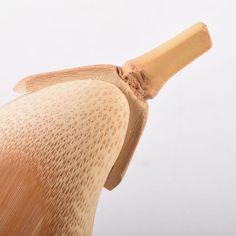 茶道具　加州木芸師　清水晃樹作　大名竹　福茄子香合　鈴虫付　共箱　V　8011