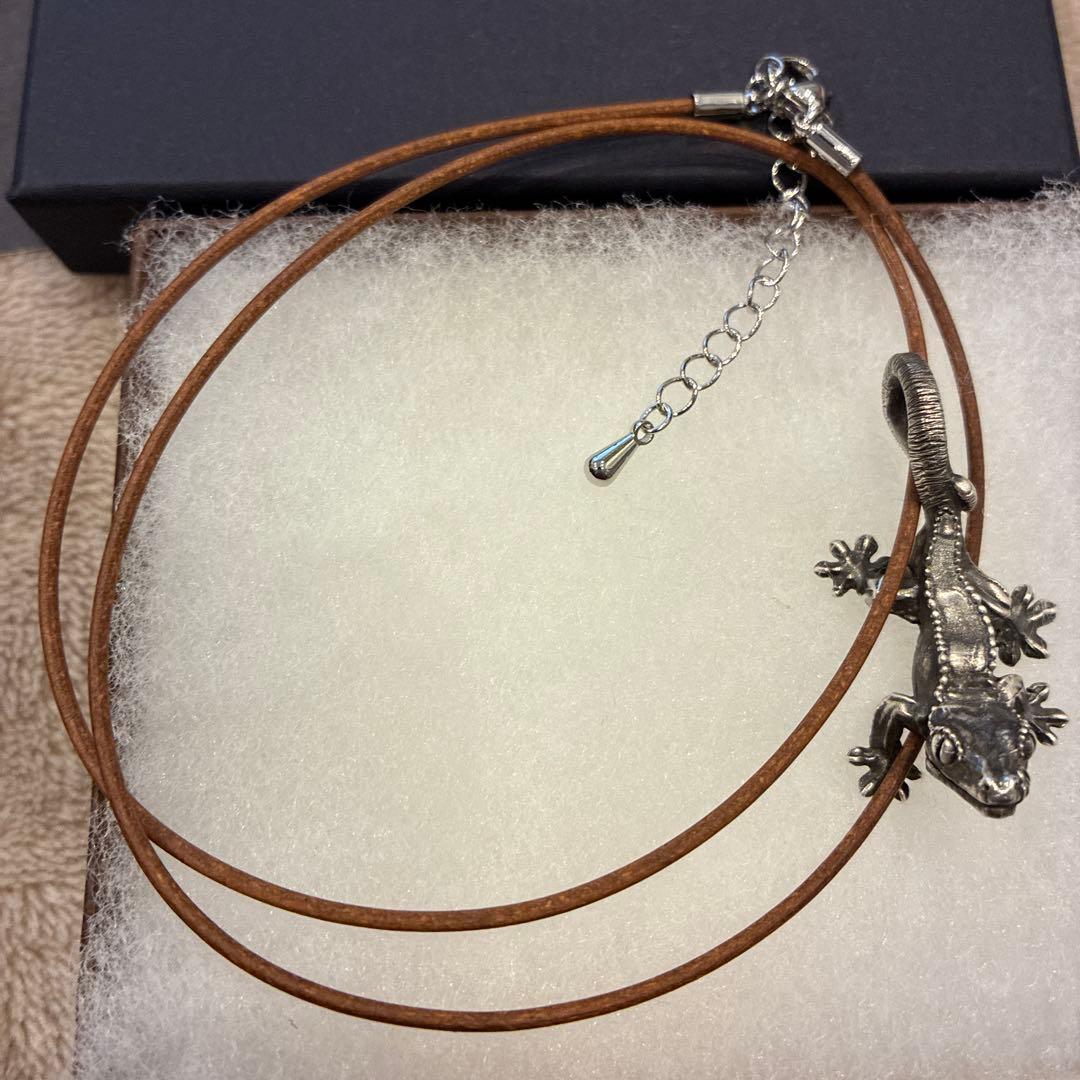 クレステッドゲッコー　ネックレス　爬虫類　シルバー925 output