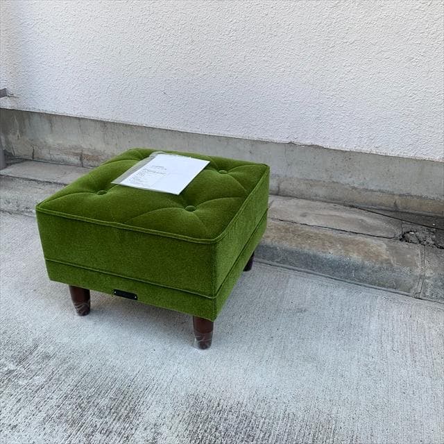 ほぼ未使用品｜カリモク60｜オットマン｜モケットグリーン｜