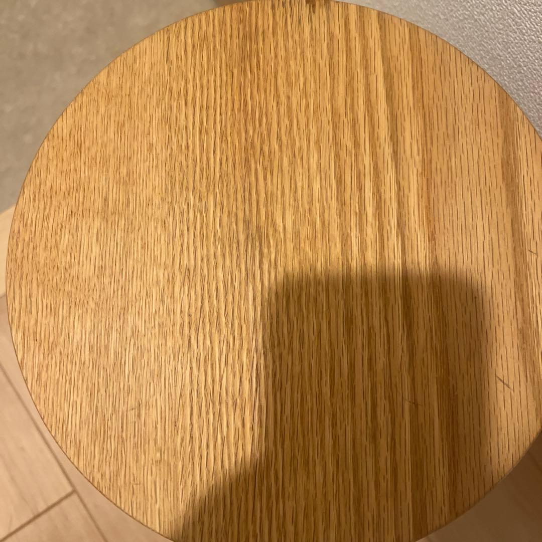 木製円形スツール（ナチュラルウッド）かなでもの