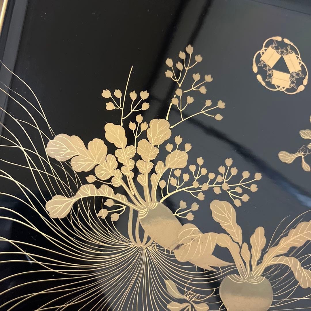 七草蒔絵吸物膳　八客