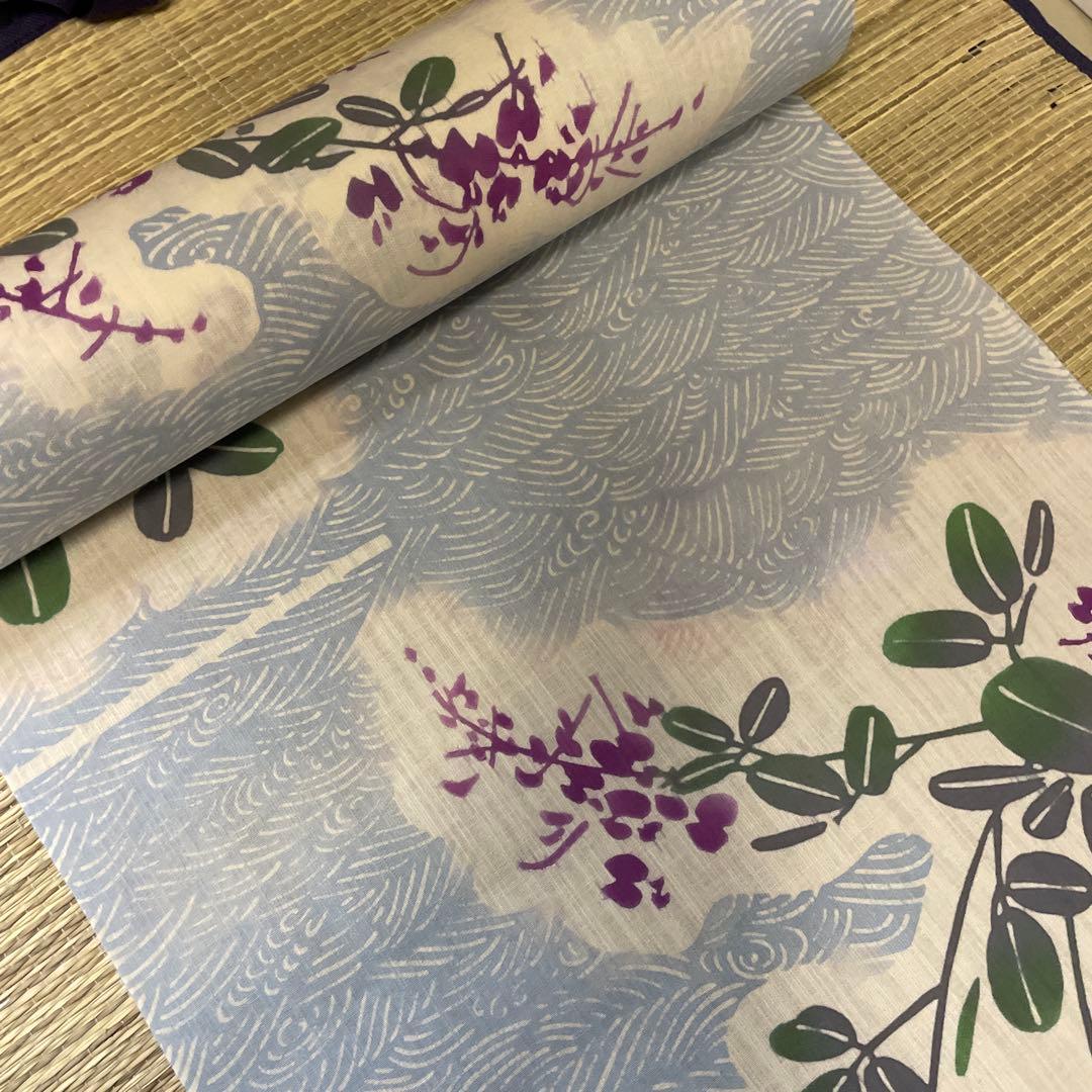 ゆかた　新品未使用　浴衣本染め　本染め綿紬ゆかた　注染染め