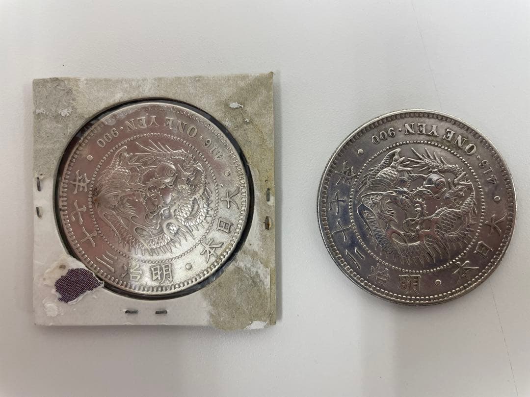 J*e様 【古銭】　一圓 銀貨 明治37年 明治27年 2枚