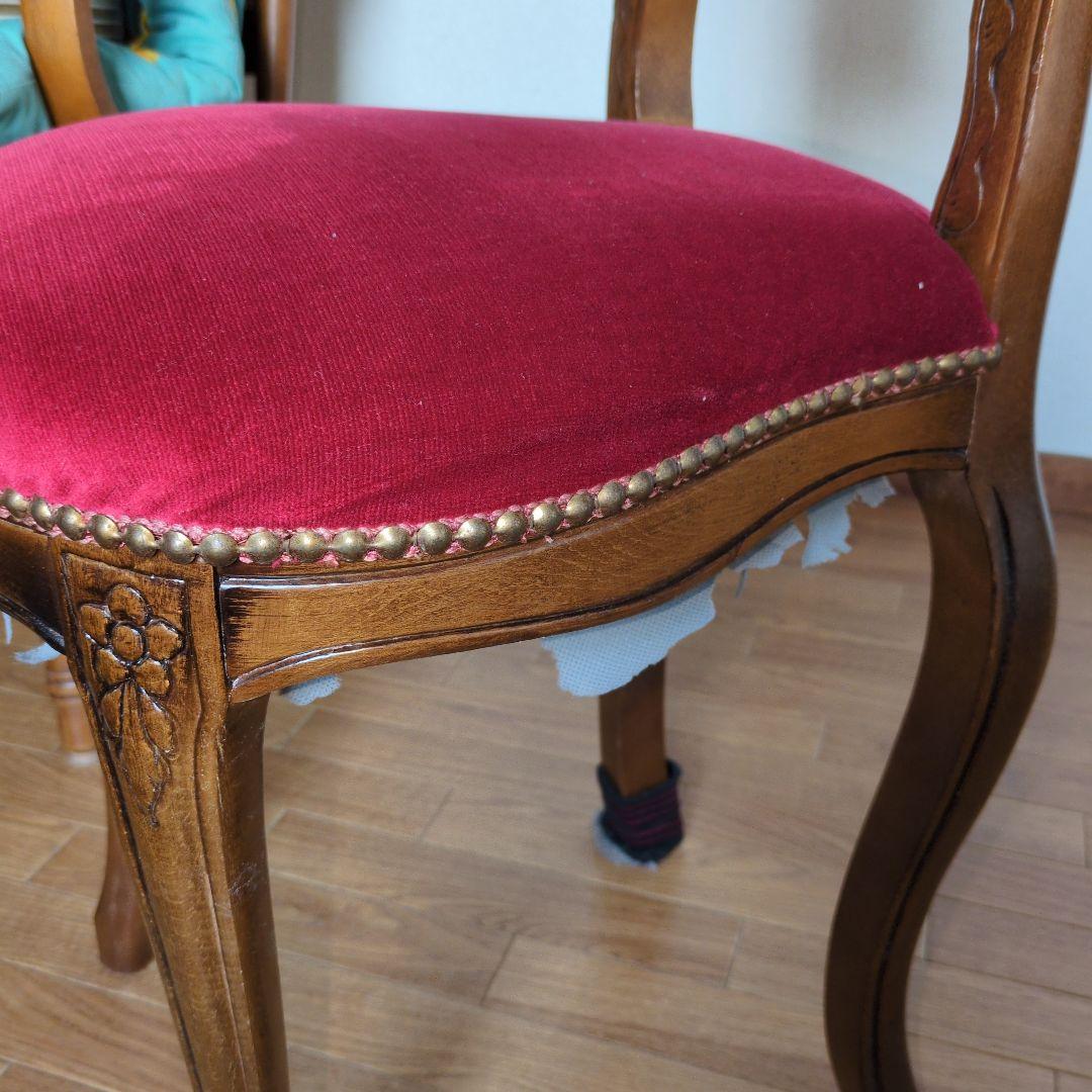 ★バリ本物 当時物★昭和レトロなアンティーク調 猫脚 ロココ調 チェア