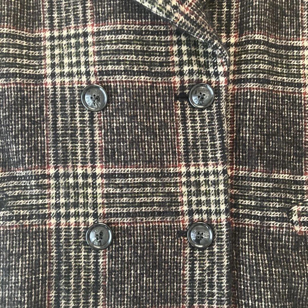 TICCA チェック柄 ダブルコート　チェスターコート