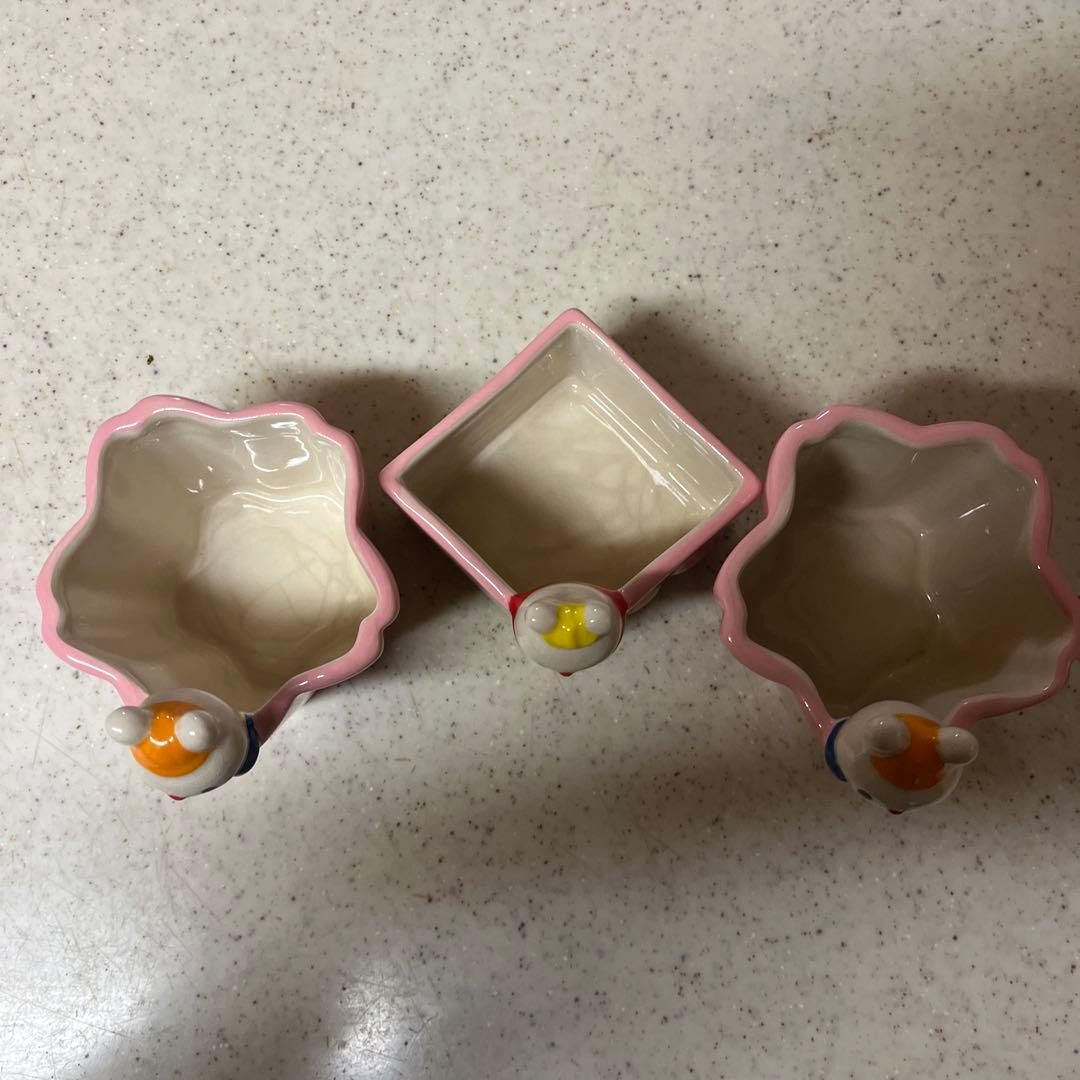 ウサギキャラクター付き食器セット 3個 デザートカップ