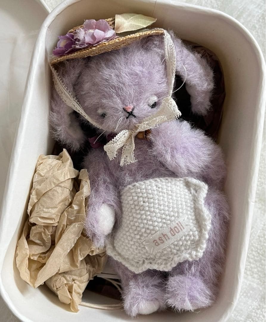 ラベンダーラビット 海外作家様 ぬいぐるみ ハンドメイド うさぎ 兎