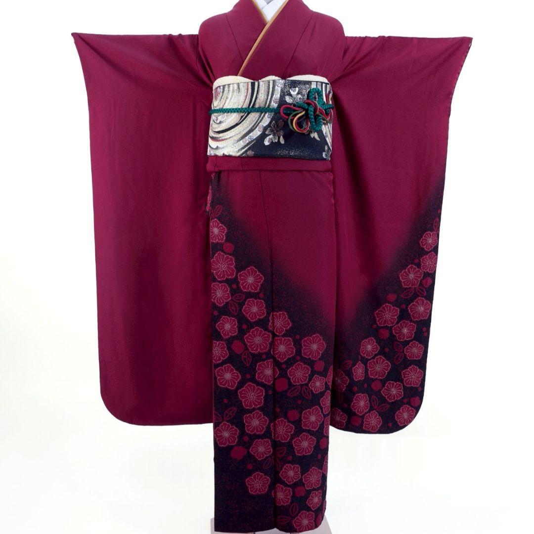 振袖◯成人◯着物○長襦袢○帯締め○帯揚げ○重ね衿○帯○モダン