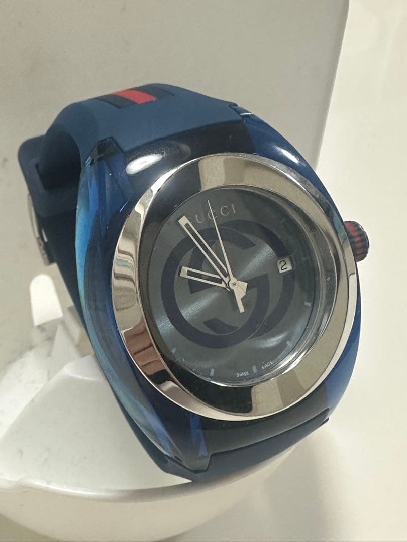 GUCCI SYNC YA137104A 腕時計 ネイビー