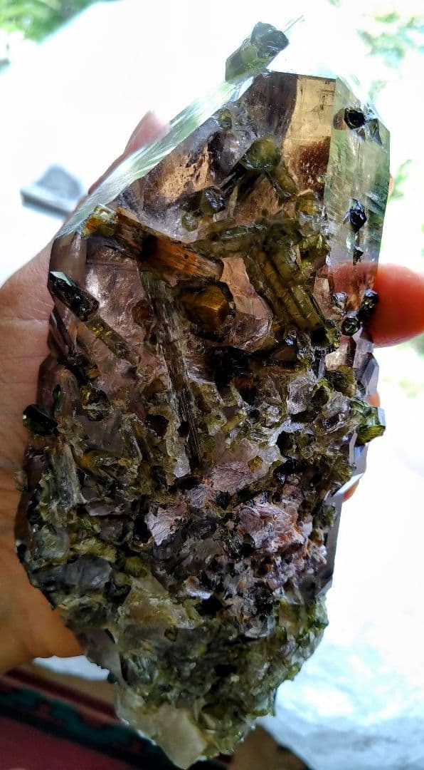 グリーントルマリン入りシトリンポイント