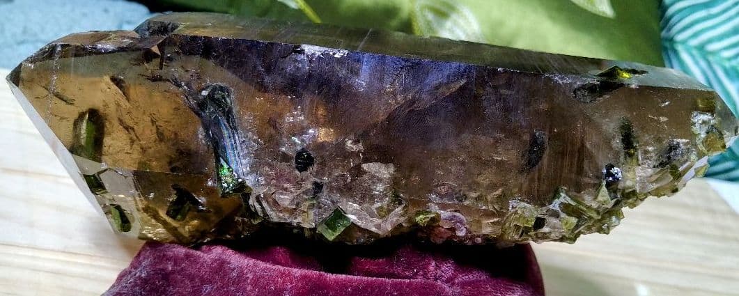 グリーントルマリン入りシトリンポイント