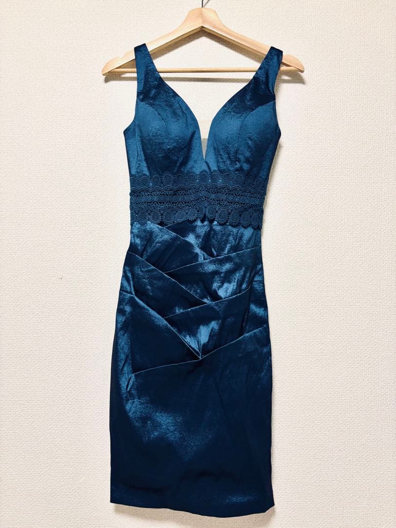 sugar イサフェリス　S フラワーレース　タイト　ドレス　ミッドナイトブルー