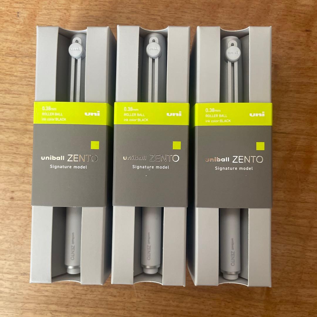 【3個】三菱鉛筆 ユニボールゼント シグニチャーモデル シルバー 3個セット