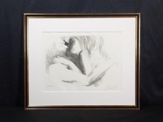 エミリオ・グレコ　直筆サイン『COMMIATO No12』エッチング 0801Q