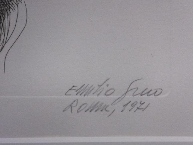 エミリオ・グレコ　直筆サイン『COMMIATO No12』エッチング 0801Q