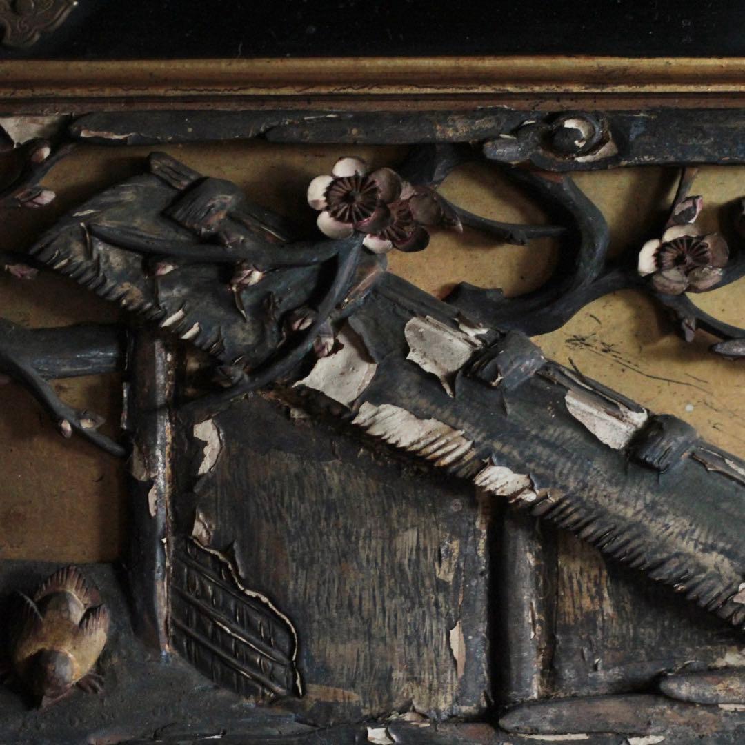 細密工芸 木彫 袋戸？ 芝山蒔絵 古美術 古道具 アンティーク