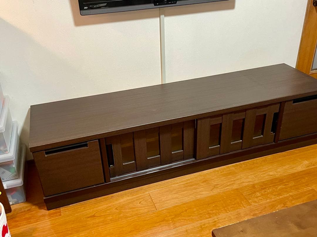 と*ん様 木製テレビボード ダークブラウン