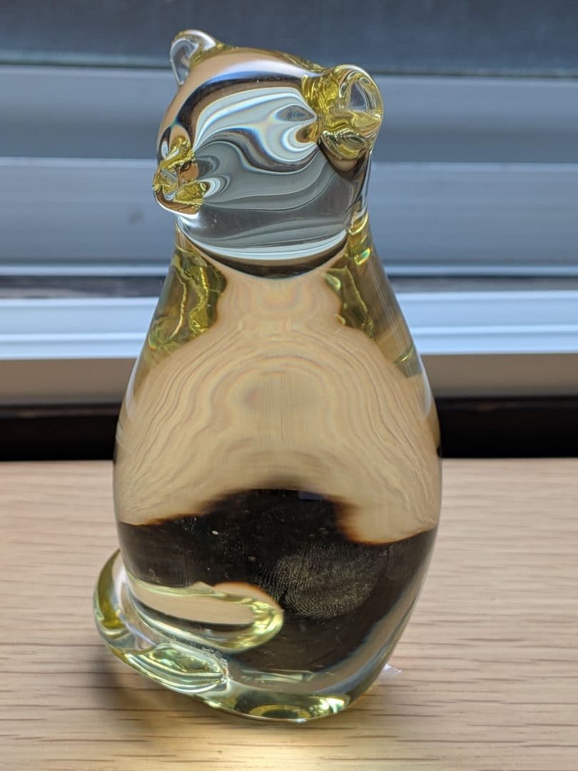 ヴィンテージボヘミアガラス製動物の置物