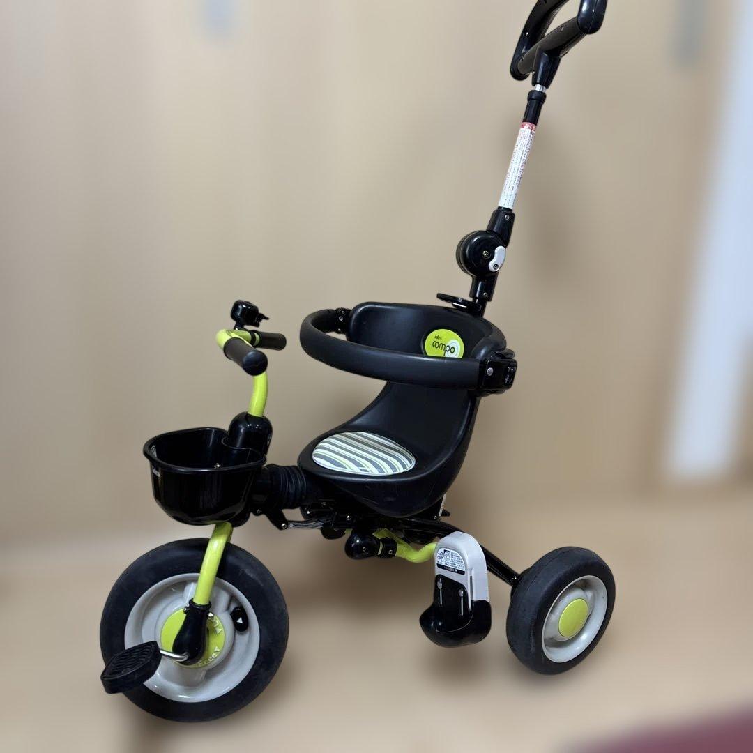 中古】 TOWN 三輪車 ブラック・グリーン　ides compo