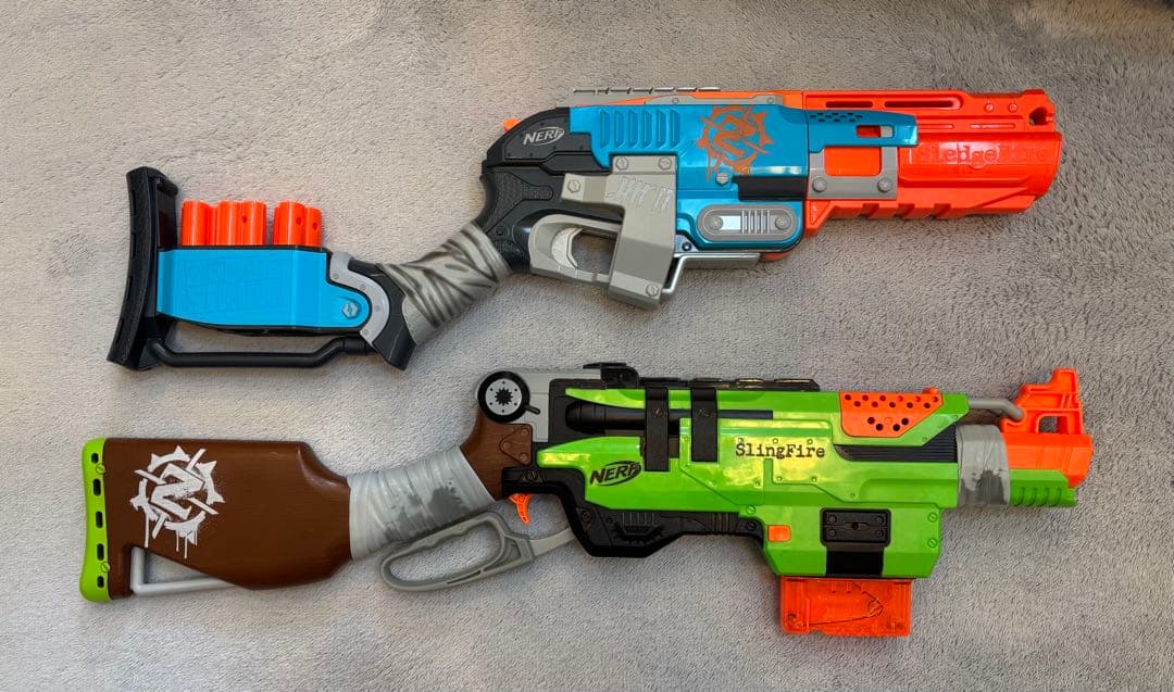 ナーフ ゾンビストライク スレッジファイア/スリングファイア セット