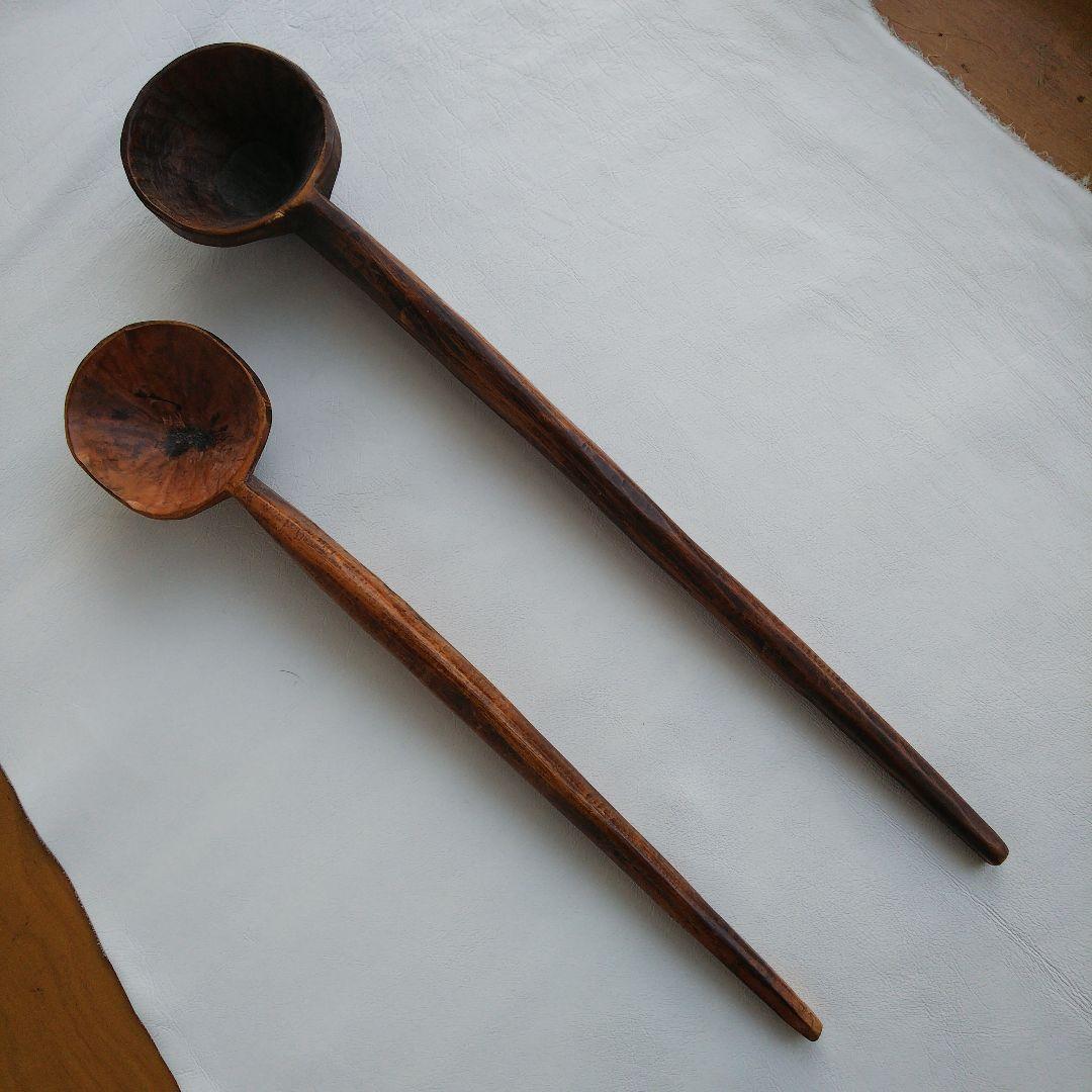 アイヌ 柄杓 しゃもじ 2本セット スプーン