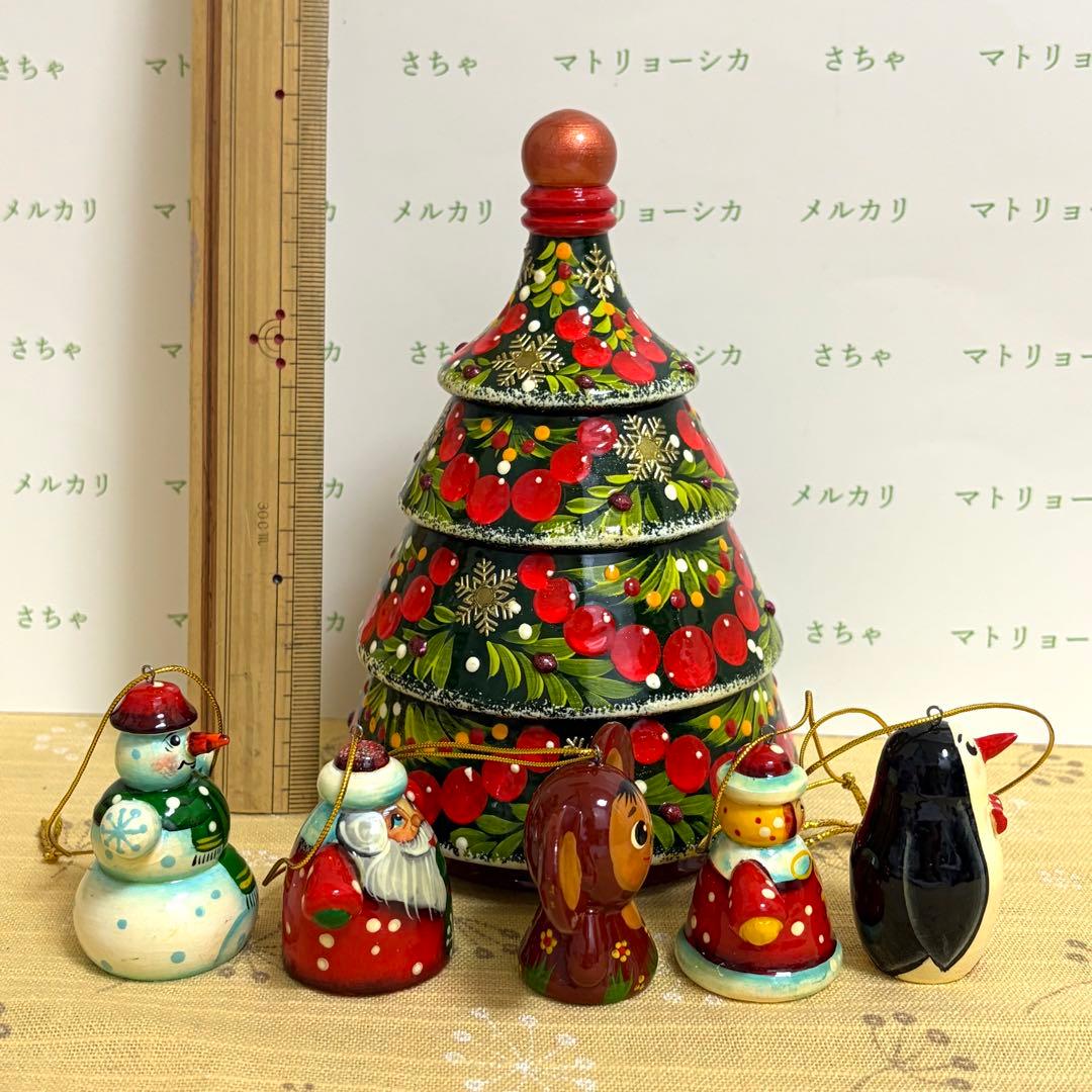 クリスマスツリー　マトリョーシカ　チェブラーシカ オーナメント