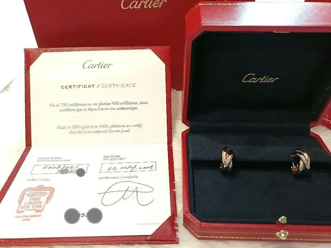 【2025年購入】カルティエ トリニティ クラシックピアス 正規品　極美品