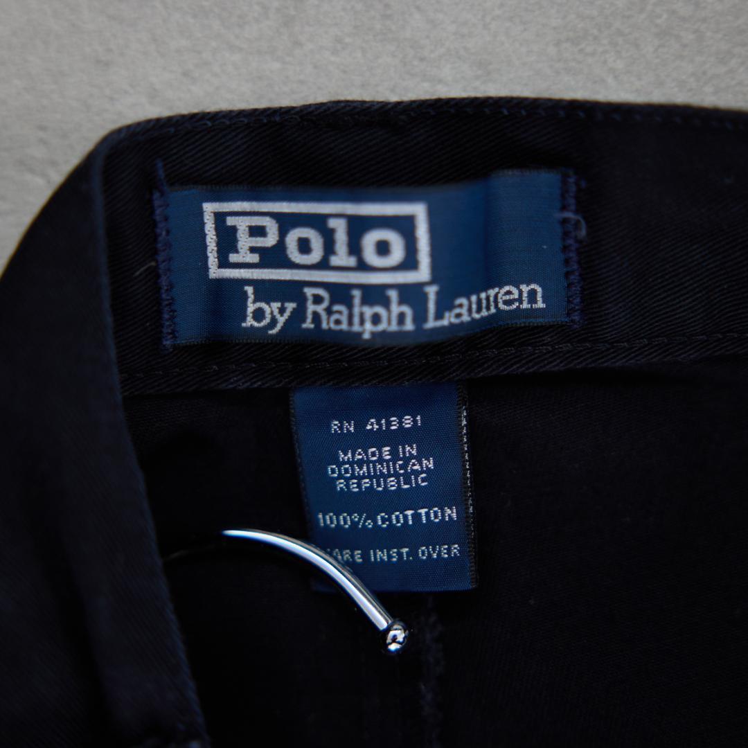 W36×L30 90s 初期タグ ラルフローレン ポロチノ ダークネイビー