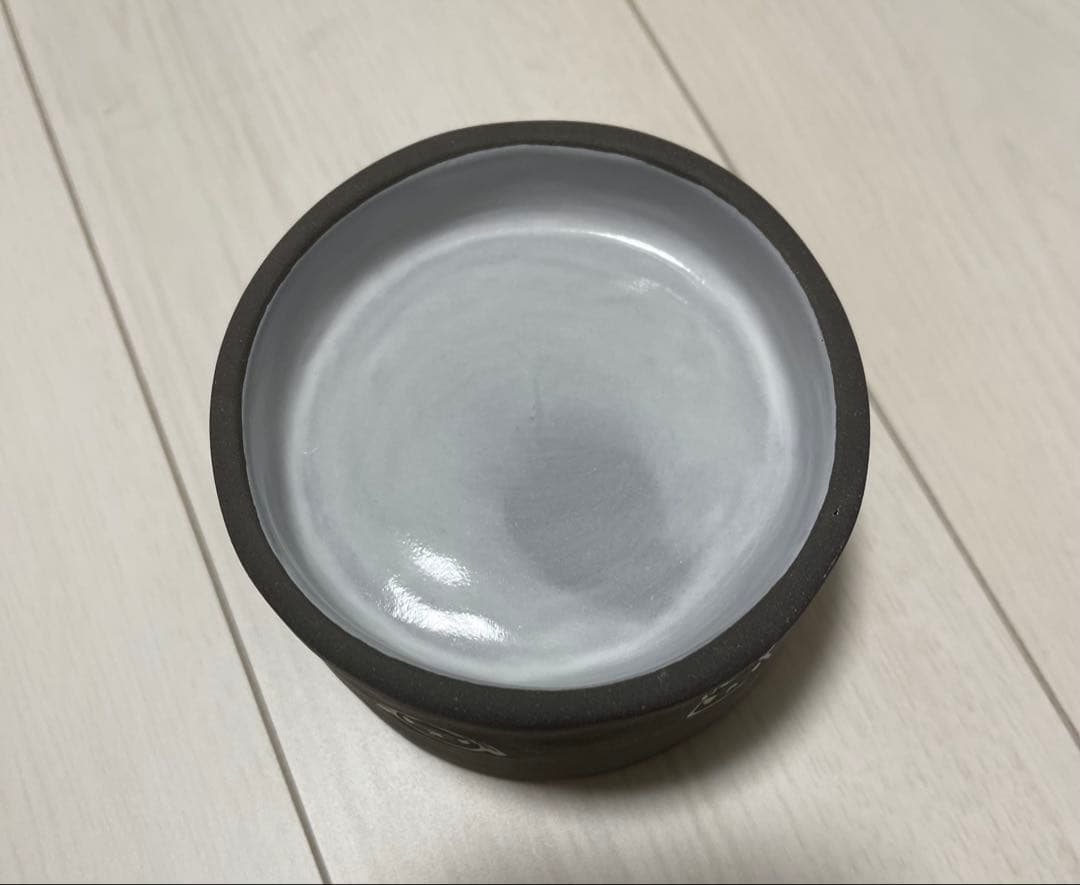 うさぎ用 フードボウル 陶器製 黒胡麻 首にやさしい 中古