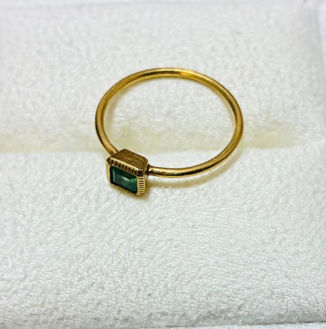 お値下げ⭐︎Hariqua k18 天然エメラルド リング