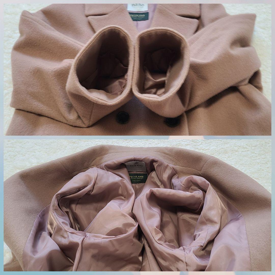 【高級素材】近年モデル　ナノユニバース　ウールビーバーセミダブルチェスターコート