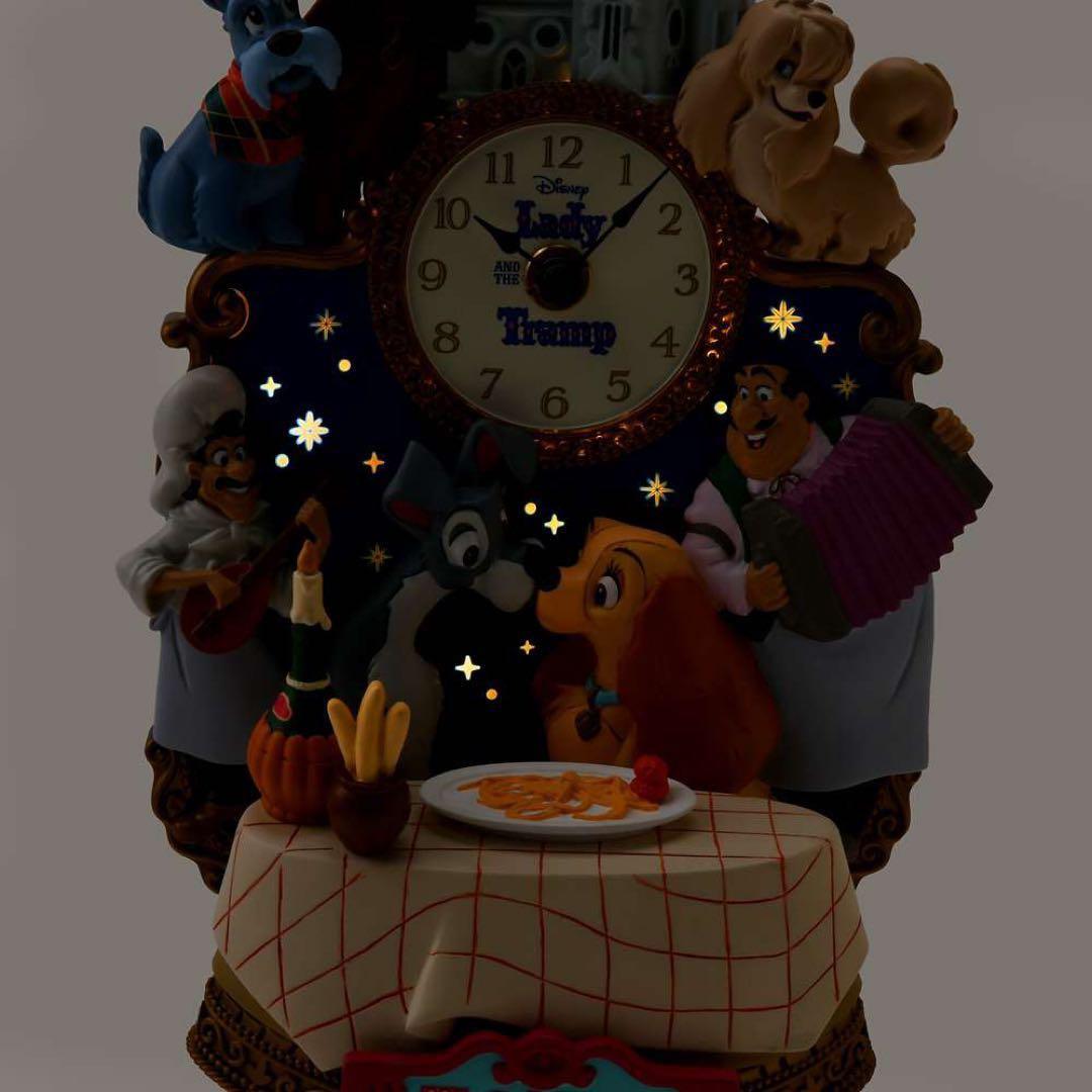 わんわん物語 時計 ライトアップ LADY AND THE TRAMP 70TH