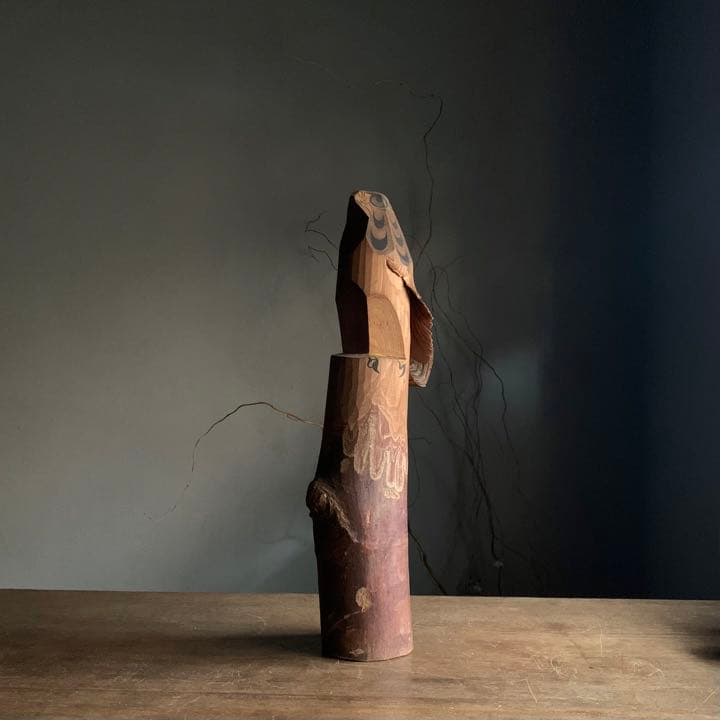 お鷹ぽっぽ 民芸 笹野一刀彫 古道具 アンティーク