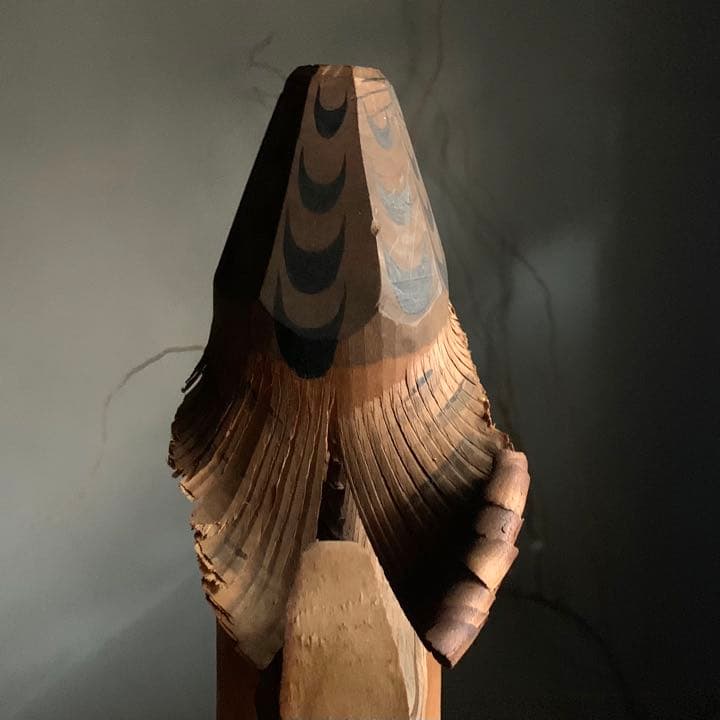 お鷹ぽっぽ 民芸 笹野一刀彫 古道具 アンティーク